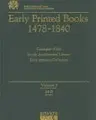 Cover image for Early Printed Books Catalogue 1478-1840