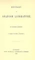 Cover image for History of Spanish literature.