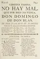 Cover image for No hay mal, que por bien no venga, don Domingo de don Blas
