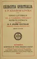 Cover image for Exercitia spiritualia S. Ignatii de Loyola