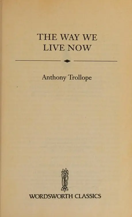 The way we live now cover