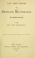 Cover image for Life and labors of Duncan Matheson, the Scottish evangelist.