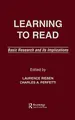 Cover image for Learning to Read