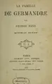 Cover image for La famille de Germandre