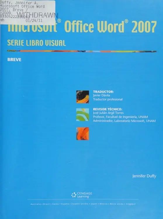Microsoft Office Word 2007: Serie Libro Visual cover