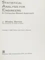 Cover image for Statistical analysis for engineers