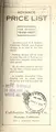 Cover image for Advance price list for season 1926-1927