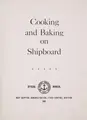 Cover image for Cooking and baking on shipboard
