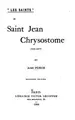 Cover image for Saint Jean Chrysostome: (344-407)
