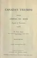 Cover image for Canada's triumph from Amiens to Mons