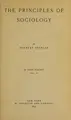 Cover image for The principles of sociology