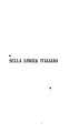 Cover image for Sulla lingua italiana: scritti vari
