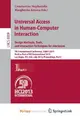 Cover image for Universal Access in Human-Computer Interaction : Design Methods, Tools, and Interaction Techniques for eInclusion