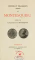 Cover image for Pensées et fragments inédits de Montesquieu