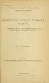 Cover image for Legislation against injurious insects