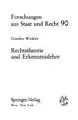 Cover image for Rechtstheorie und Erkenntnislehre