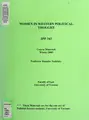Cover image for Women in Western political thought