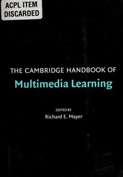 The Cambridge handbook of multimedia learning cover