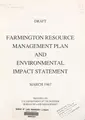 Cover image for Farmington resource management plan and environmental impact statement
