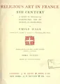 Cover image for Religious art in France, 13 century