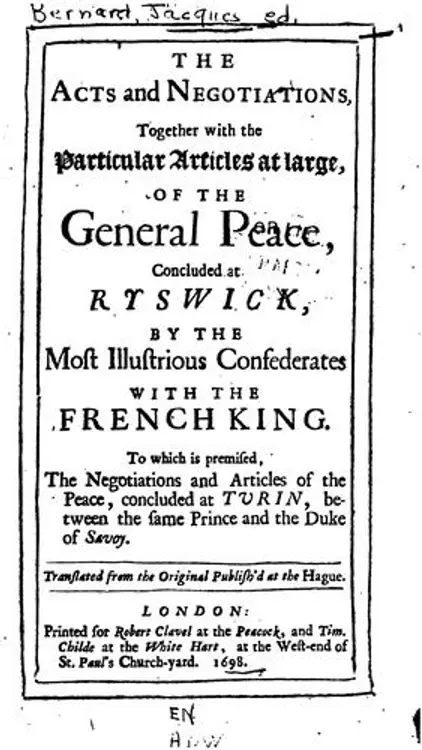 The Acts and Negotiations, Together with the Particular Articles at Large, of the General Peace ... cover