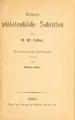Cover image for Kleinere philosophische Schriften