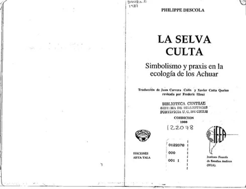 La selva culta: simbolismo y praxis en la ecología de los Achuar cover