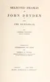 Cover image for Selected dramas of John Dryden