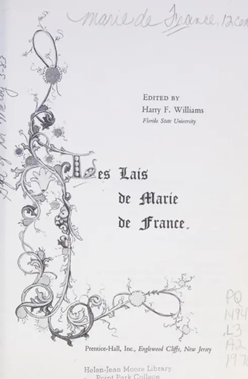 Les lais de Marie de France. cover