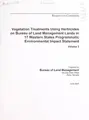 Cover image for Programmatic environmental impact statement vegetation treatments using herbicides on Bureau of Land Management lands in 17 western states
