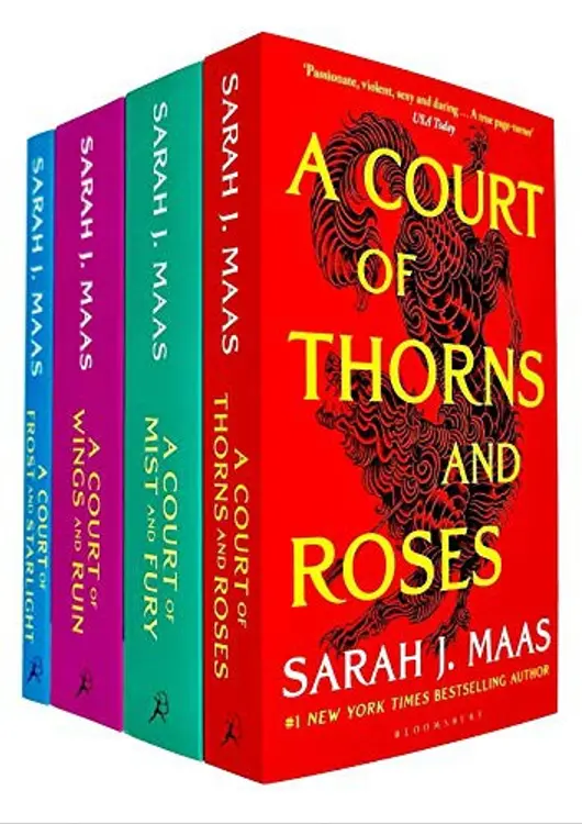 Court of Thorns and Roses / A Court of Mist and Fury / A Court of Wings and Ruin / A Court of Frost and Starlight: A Court of Thorns and Roses Series Sarah J. Maas 4 Books Collection Set cover