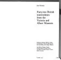 Cover image for Forty two British watercolours from the Victoria and Albert Museum