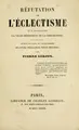 Cover image for Réfutation de l'éclectisme