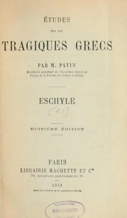 Études sur les tragiques grecs cover