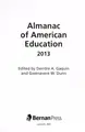 Cover image for Almanac of American education 2013