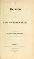 Cover image for A treatise on the law of insurance.