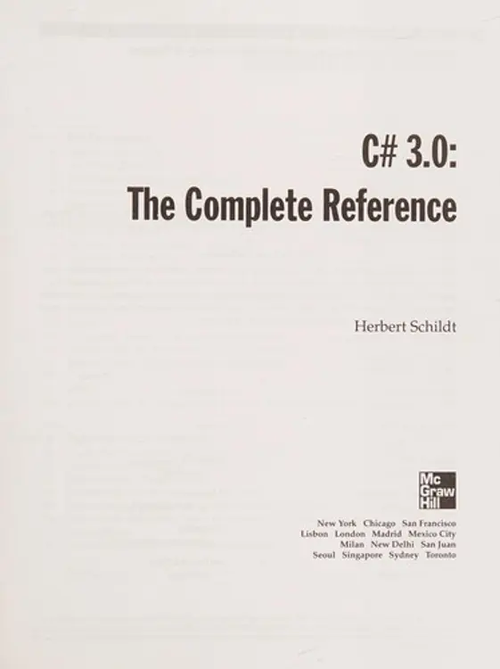 C♯ 3.0: the complete reference cover