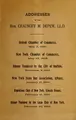 Cover image for Addresses by the Hon. Chauncey M. Depew