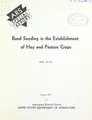 Cover image for Band seeding in the establishment of hay and pasture crops