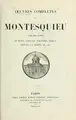 Cover image for Oeuvres complètes