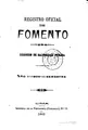 Cover image for Registro oficial de fomento