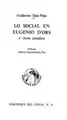 Cover image for Lo social en Eugenio d'Ors y otros estudios