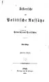 Cover image for Historische und politische Aufsätze: Neue Folge