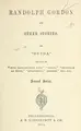 Cover image for Randolph Gordon and other stories