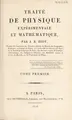 Cover image for Traité de physique expérimentale et mathématique