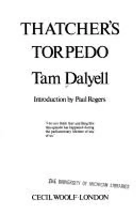 Thatcher's torpedo cover