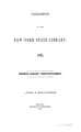 Cover image for Catalogue of the New-York State Library, 1861: General Library: First Supplement