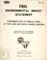 Cover image for Continued use of public lands at the Luke Air Force Range, Arizona