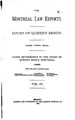 Cover image for The Montreal Law Reports: Court of Queen's Bench