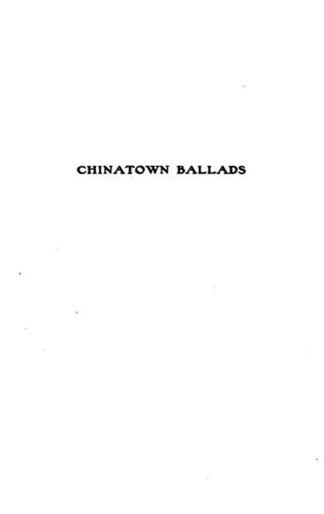 Chinatown ballads. cover